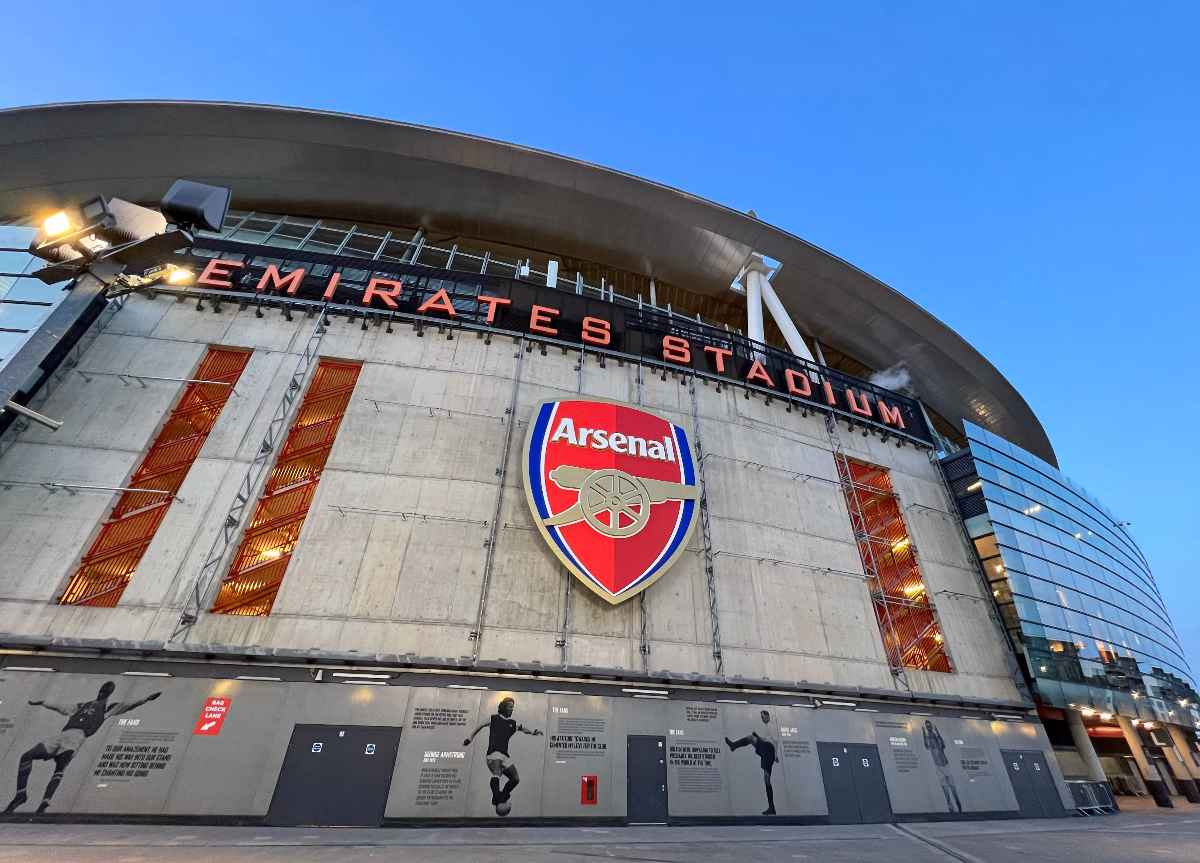 A Premier League stadium at dusk - how to watch Premier League football abroad