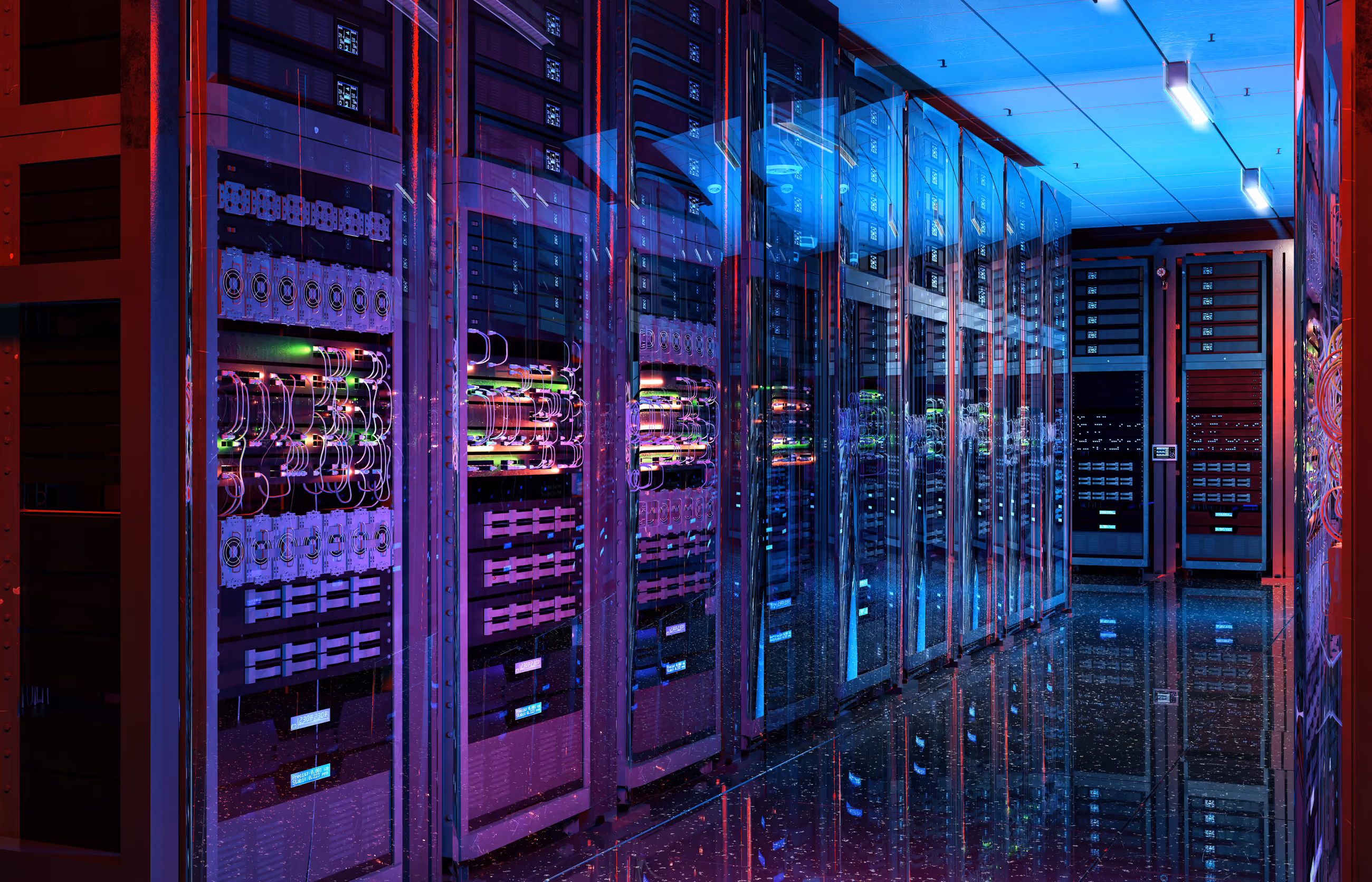 Rows of data centre servers - the IP addresses commercial VPNs use, and the ones Sky Go blocks